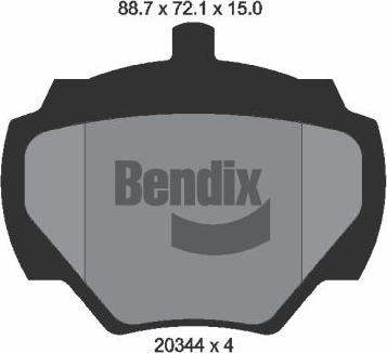 BENDIX Braking BPD1697 - Kit de plaquettes de frein, frein à disque cwaw.fr