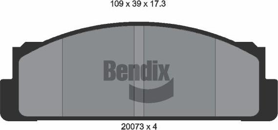 BENDIX Braking BPD1680 - Kit de plaquettes de frein, frein à disque cwaw.fr