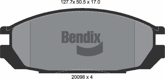 BENDIX Braking BPD1683 - Kit de plaquettes de frein, frein à disque cwaw.fr