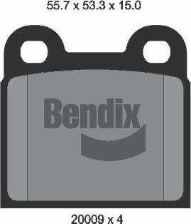 BENDIX Braking BPD1674 - Kit de plaquettes de frein, frein à disque cwaw.fr