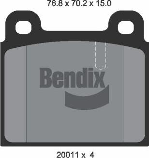 BENDIX Braking BPD1677 - Kit de plaquettes de frein, frein à disque cwaw.fr