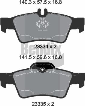 BENDIX Braking BPD1097 - Kit de plaquettes de frein, frein à disque cwaw.fr