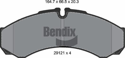 BENDIX Braking BPD1059 - Kit de plaquettes de frein, frein à disque cwaw.fr