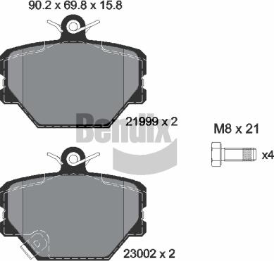 BENDIX Braking BPD1054 - Kit de plaquettes de frein, frein à disque cwaw.fr