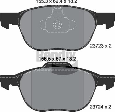 BENDIX Braking BPD1004 - Kit de plaquettes de frein, frein à disque cwaw.fr