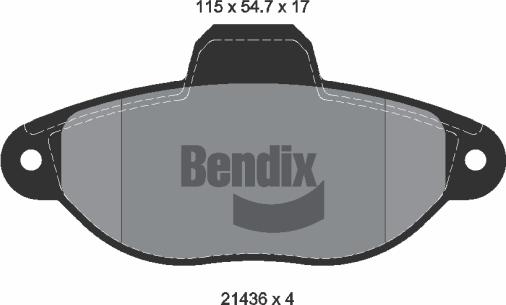 BENDIX Braking BPD1007 - Kit de plaquettes de frein, frein à disque cwaw.fr