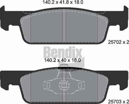 BENDIX Braking BPD1010 - Kit de plaquettes de frein, frein à disque cwaw.fr