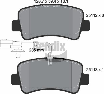 BENDIX Braking BPD1026 - Kit de plaquettes de frein, frein à disque cwaw.fr