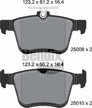 BENDIX Braking BPD1075 - Kit de plaquettes de frein, frein à disque cwaw.fr