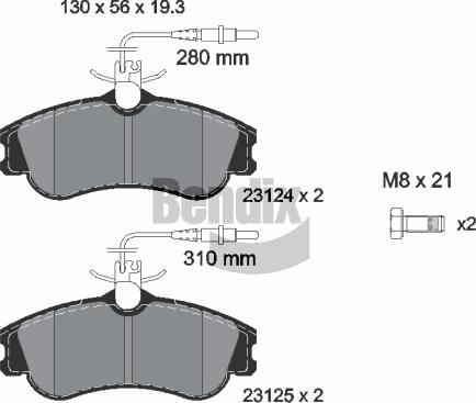 BENDIX Braking BPD1147 - Kit de plaquettes de frein, frein à disque cwaw.fr