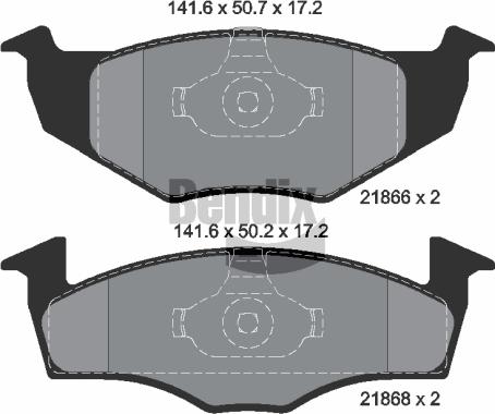 BENDIX Braking BPD1150 - Kit de plaquettes de frein, frein à disque cwaw.fr