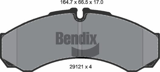 BENDIX Braking BPD1151 - Kit de plaquettes de frein, frein à disque cwaw.fr