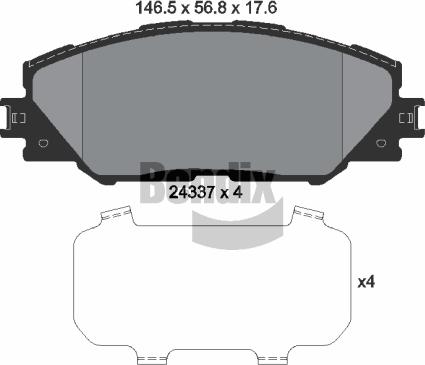 BENDIX Braking BPD1185 - Kit de plaquettes de frein, frein à disque cwaw.fr