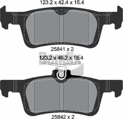 BENDIX Braking BPD1182 - Kit de plaquettes de frein, frein à disque cwaw.fr