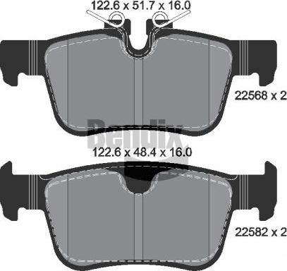 BENDIX Braking BPD1898 - Kit de plaquettes de frein, frein à disque cwaw.fr