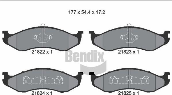 BENDIX Braking BPD1849 - Kit de plaquettes de frein, frein à disque cwaw.fr