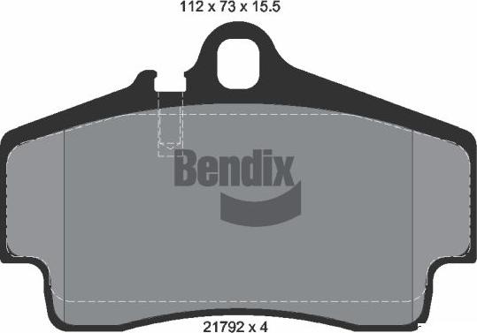 BENDIX Braking BPD1846 - Kit de plaquettes de frein, frein à disque cwaw.fr