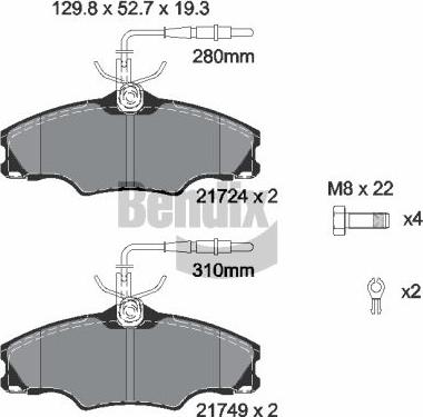 BENDIX Braking BPD1840 - Kit de plaquettes de frein, frein à disque cwaw.fr