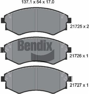 BENDIX Braking BPD1841 - Kit de plaquettes de frein, frein à disque cwaw.fr