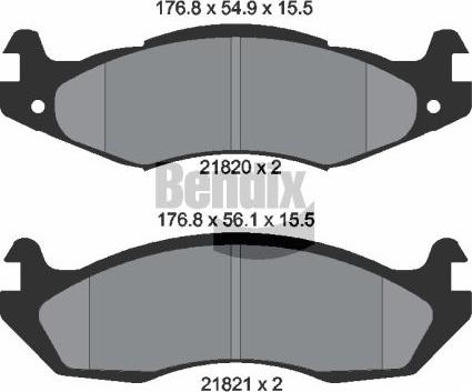 BENDIX Braking BPD1848 - Kit de plaquettes de frein, frein à disque cwaw.fr