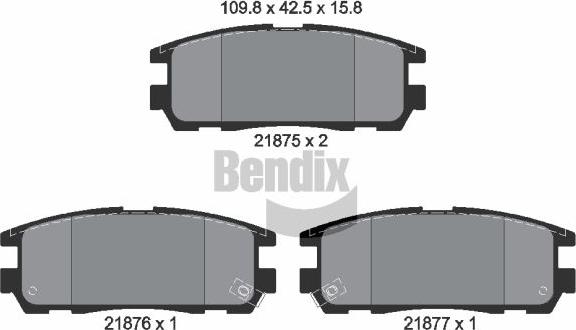 BENDIX Braking BPD1856 - Kit de plaquettes de frein, frein à disque cwaw.fr