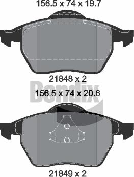 BENDIX Braking BPD1853 - Kit de plaquettes de frein, frein à disque cwaw.fr