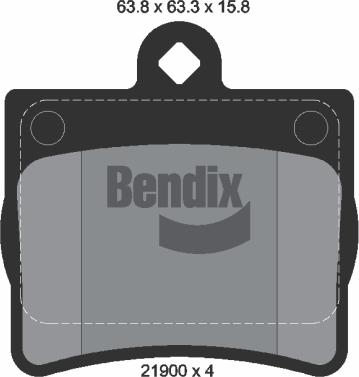 BENDIX Braking BPD1860 - Kit de plaquettes de frein, frein à disque cwaw.fr