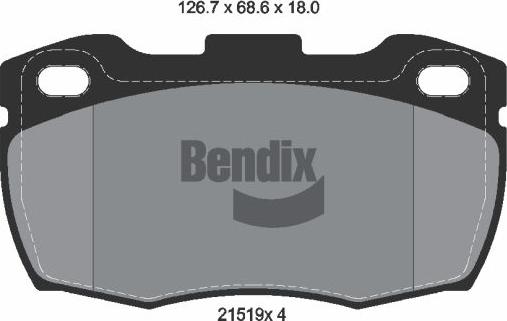 BENDIX Braking BPD1806 - Kit de plaquettes de frein, frein à disque cwaw.fr