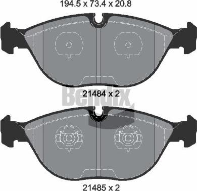 BENDIX Braking BPD1800 - Kit de plaquettes de frein, frein à disque cwaw.fr