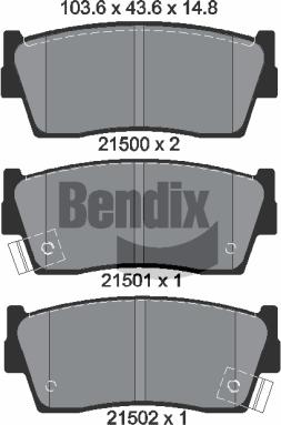 BENDIX Braking BPD1803 - Kit de plaquettes de frein, frein à disque cwaw.fr