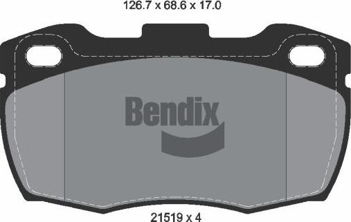 BENDIX Braking BPD1807 - Kit de plaquettes de frein, frein à disque cwaw.fr