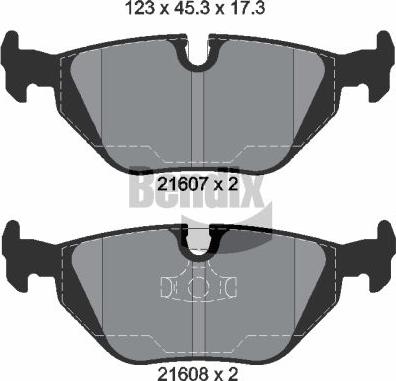 BENDIX Braking BPD1818 - Kit de plaquettes de frein, frein à disque cwaw.fr