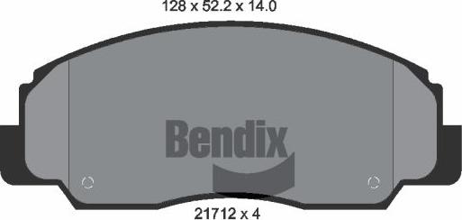 BENDIX Braking BPD1836 - Kit de plaquettes de frein, frein à disque cwaw.fr