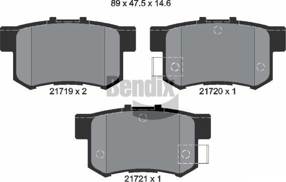 BENDIX Braking BPD1838 - Kit de plaquettes de frein, frein à disque cwaw.fr