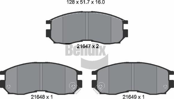 BENDIX Braking BPD1824 - Kit de plaquettes de frein, frein à disque cwaw.fr