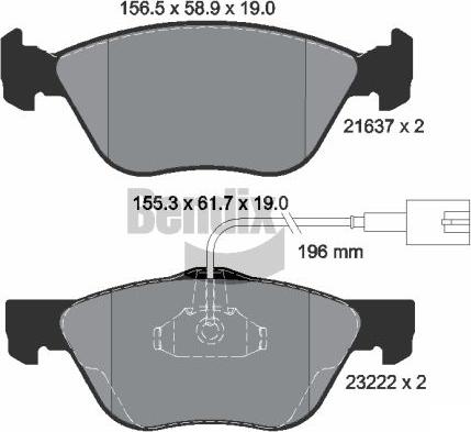 BENDIX Braking BPD1823 - Kit de plaquettes de frein, frein à disque cwaw.fr