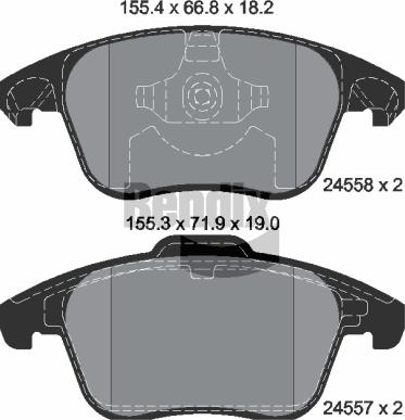 BENDIX Braking BPD1393 - Kit de plaquettes de frein, frein à disque cwaw.fr