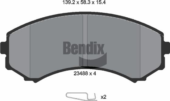 BENDIX Braking BPD1346 - Kit de plaquettes de frein, frein à disque cwaw.fr