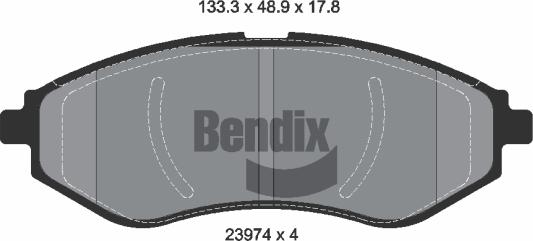 BENDIX Braking BPD1347 - Kit de plaquettes de frein, frein à disque cwaw.fr