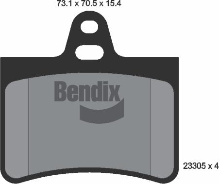 BENDIX Braking BPD1353 - Kit de plaquettes de frein, frein à disque cwaw.fr