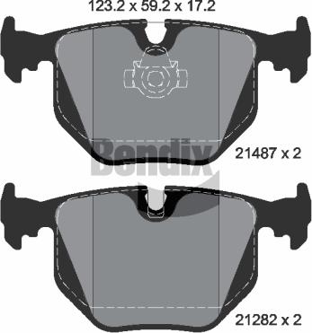 BENDIX Braking BPD1442 - Kit de plaquettes de frein, frein à disque cwaw.fr