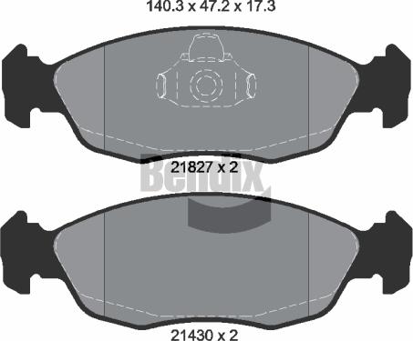 BENDIX Braking BPD1389 - Kit de plaquettes de frein, frein à disque cwaw.fr