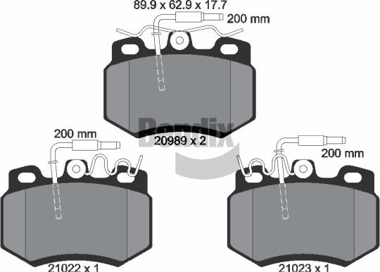 BENDIX Braking BPD1384 - Kit de plaquettes de frein, frein à disque cwaw.fr