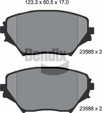 BENDIX Braking BPD1335 - Kit de plaquettes de frein, frein à disque cwaw.fr