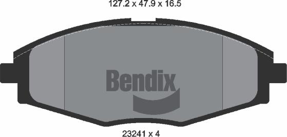 BENDIX Braking BPD1338 - Kit de plaquettes de frein, frein à disque cwaw.fr