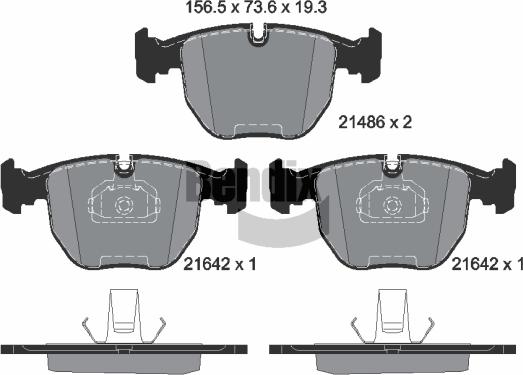 BENDIX Braking BPD1337 - Kit de plaquettes de frein, frein à disque cwaw.fr