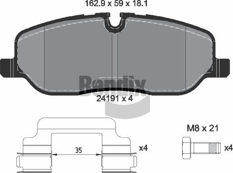 BENDIX Braking BPD1376 - Kit de plaquettes de frein, frein à disque cwaw.fr