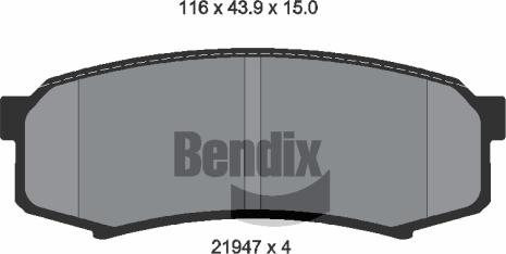 BENDIX Braking BPD1294 - Kit de plaquettes de frein, frein à disque cwaw.fr