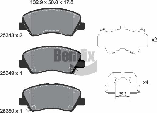 BENDIX Braking BPD1259 - Kit de plaquettes de frein, frein à disque cwaw.fr