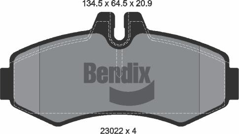 BENDIX Braking BPD1257 - Kit de plaquettes de frein, frein à disque cwaw.fr